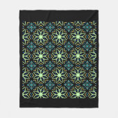 Seamless Floral Symmetrical Pattern フリースブランケット (正面)