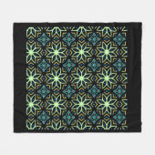 Seamless Floral Symmetrical Pattern フリースブランケット (正面(横))