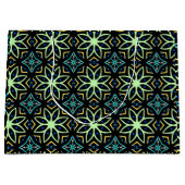 Seamless Floral Symmetrical Pattern ラージペーパーバッグ (正面)