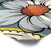 Seamless flower pattern on backgroundfloral, patte ポスター (角)