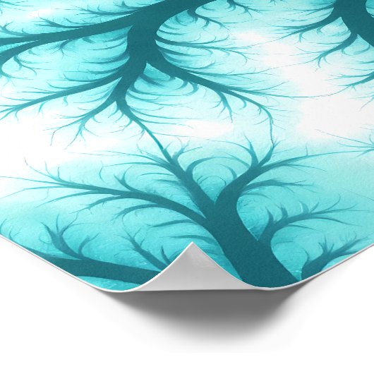 Seamless Fractal Filigree Fabric and Paper Pattern ポスター (角)