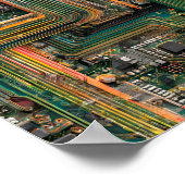 Seamless Fractured Tech: Bent Circuit Boards ポスター (角)