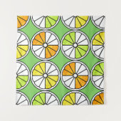 Seamless fruit pattern. Painted illustration. Oran タペストリー (正面(横))