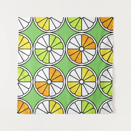 Seamless fruit pattern. Painted illustration. Oran タペストリー (正面)