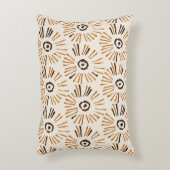 Seamless geometric batik floral pattern on autumn アクセントクッション (正面(垂直))