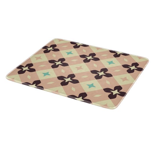 Seamless geometric floral  pattern カッティングボード (角)