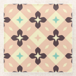 Seamless geometric floral  pattern ガラスコースター