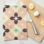 Seamless geometric floral  pattern キッチンタオル (四つ折り)