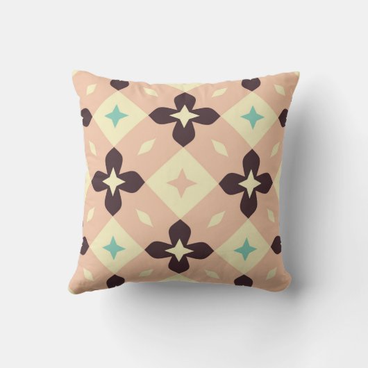 Seamless geometric floral  pattern クッション (裏面)