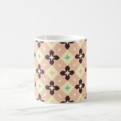 Seamless geometric floral  pattern コーヒーマグカップ (中央)