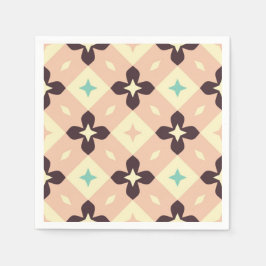 Seamless geometric floral  pattern スタンダードカクテルナプキン