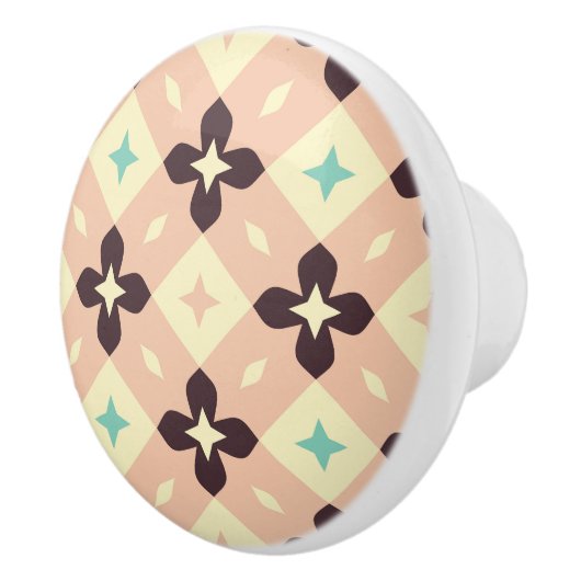 Seamless geometric floral  pattern セラミックノブ (右)