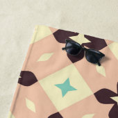 Seamless geometric floral  pattern ビーチタオル (インサイチュ)