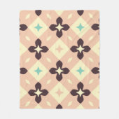 Seamless geometric floral  pattern フリースブランケット (正面)