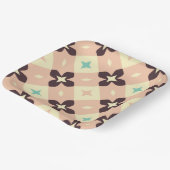Seamless geometric floral  pattern ペーパープレート (傾斜あり)