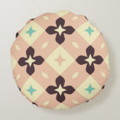 Seamless geometric floral  pattern ラウンドクッション (裏面)