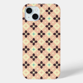 Seamless geometric floral  pattern iPhone 15 miniケース