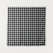 Seamless geometric pattern. Black square on white  タペストリー (正面(横))