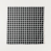 Seamless geometric pattern. Black square on white  タペストリー (正面)