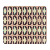 Seamless geometric pattern in dark brown leaf  カッティングボード (正面)