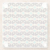 Seamless geometric pattern in dark brown leaf  ガラスコースター (裏面)