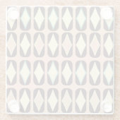 Seamless geometric pattern in dark brown leaf  ガラスコースター (裏面)