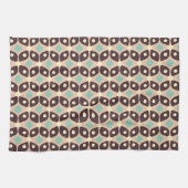 Seamless geometric pattern in dark brown leaf  キッチンタオル (横)