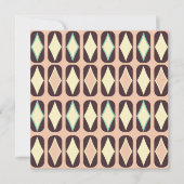 Seamless geometric pattern in dark brown leaf  サンキューカード (正面)