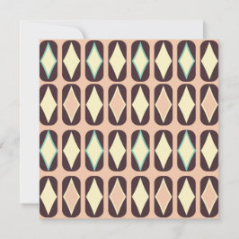 Seamless geometric pattern in dark brown leaf  サンキューカード