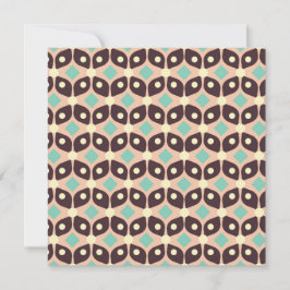 Seamless geometric pattern in dark brown leaf  サンキューカード