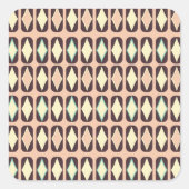 Seamless geometric pattern in dark brown leaf  スクエアシール (正面)