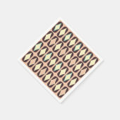 Seamless geometric pattern in dark brown leaf  スタンダードカクテルナプキン (角)