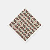 Seamless geometric pattern in dark brown leaf  スタンダードカクテルナプキン (角)