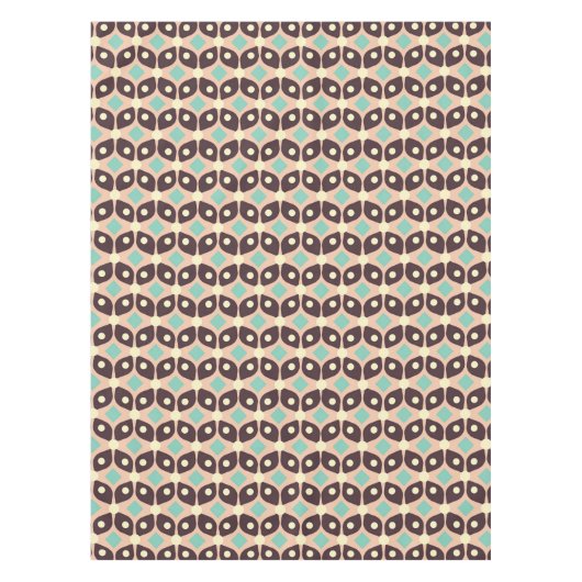 Seamless geometric pattern in dark brown leaf  テーブルクロス (正面)