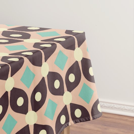 Seamless geometric pattern in dark brown leaf  テーブルクロス (インサイチュ)