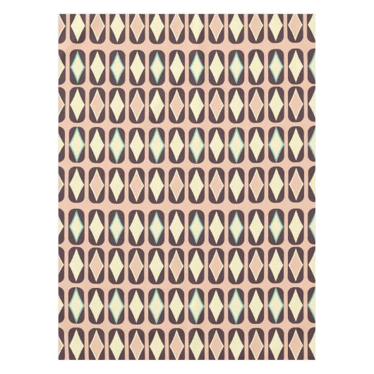 Seamless geometric pattern in dark brown leaf  テーブルクロス (正面)