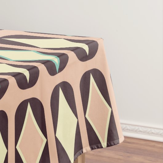 Seamless geometric pattern in dark brown leaf  テーブルクロス (インサイチュ)