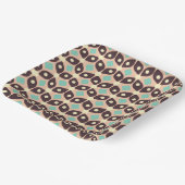 Seamless geometric pattern in dark brown leaf  ペーパープレート (傾斜あり)