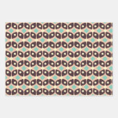 Seamless geometric pattern in dark brown leaf  ラッピングペーパーシート (正面2)