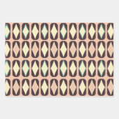 Seamless geometric pattern in dark brown leaf  ラッピングペーパーシート (正面3)