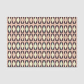 Seamless geometric pattern in dark brown leaf  薄葉紙 (正面)