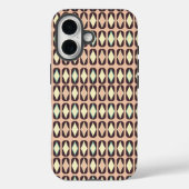 Seamless geometric pattern in dark brown leaf  Case-Mate iPhoneケース (裏面)