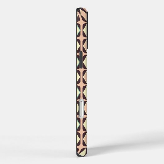 Seamless geometric pattern in dark brown leaf  Case-Mate iPhoneケース (裏面 / 右)