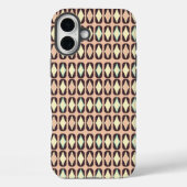 Seamless geometric pattern in dark brown leaf  Case-Mate iPhoneケース (裏面)