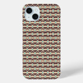 Seamless geometric pattern in dark brown leaf  Case-Mate iPhoneケース (裏面)