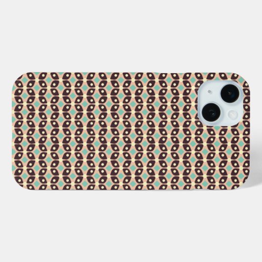 Seamless geometric pattern in dark brown leaf  Case-Mate iPhoneケース (裏面 (横))