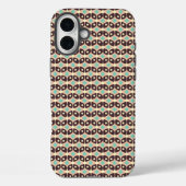 Seamless geometric pattern in dark brown leaf  Case-Mate iPhoneケース (裏面)