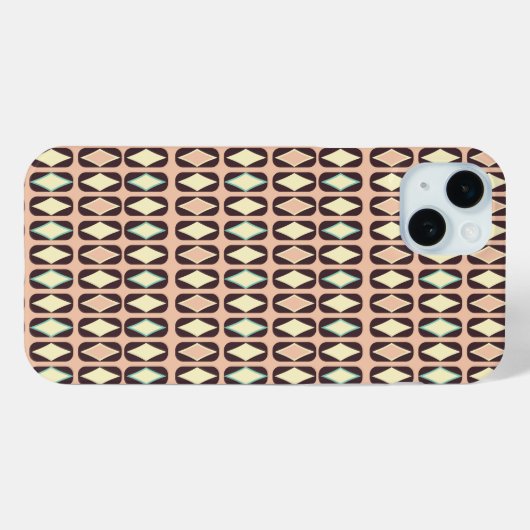Seamless geometric pattern in dark brown leaf  Case-Mate iPhoneケース (裏面 (横))