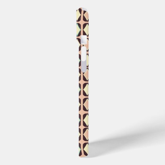 Seamless geometric pattern in dark brown leaf  Case-Mate iPhoneケース (裏面 / 左)