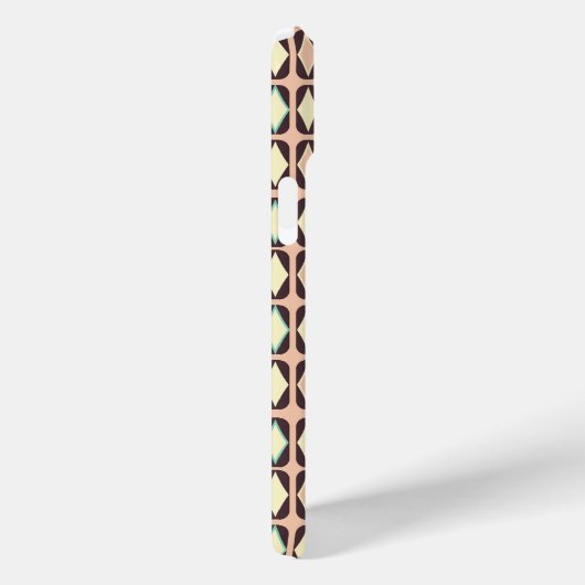 Seamless geometric pattern in dark brown leaf  Case-Mate iPhoneケース (裏面 / 右)